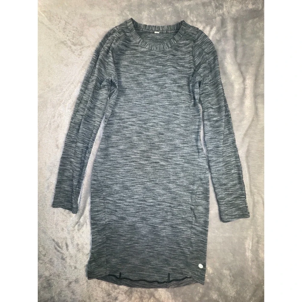 Lululemon Dress Womens 4 & Go Where To Long Sleeve Heather‎ Teal Green Stretch